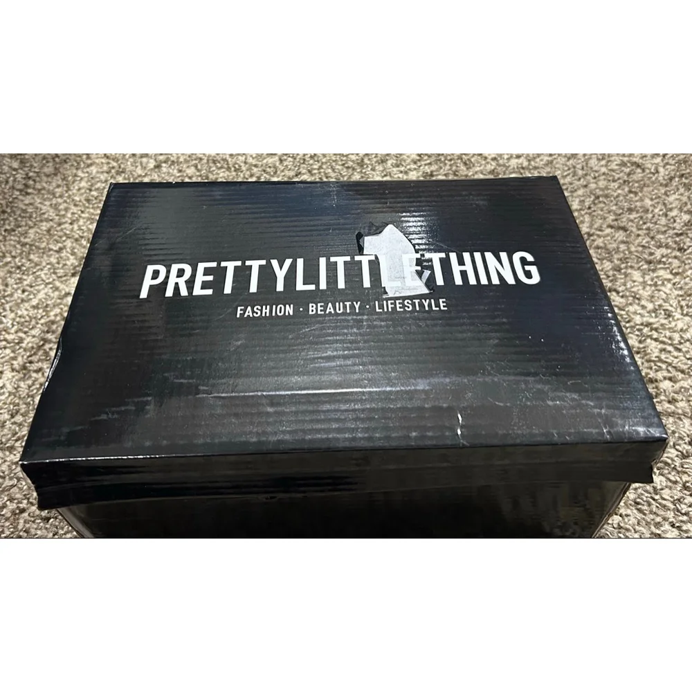 New with box PrettyLittleThing Espadrilles Lace Up Platform Sandals size 7 US